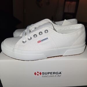 Superga White Canvas Sneakers